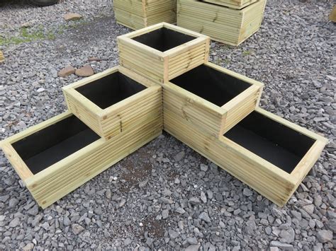 large corner planters outdoor